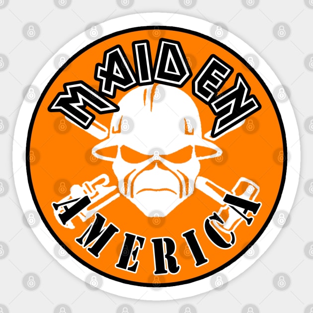 Maiden the USA Sticker by  The best hard hat stickers 